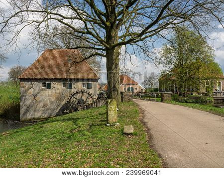 spring time at the river berkel in germany