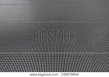 Grey Iron Lattice Floor Background For Your Design.