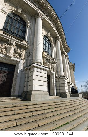 Sofia, Bulgaria - March 17, 2018: Amazing View Of University Of Sofia St. Kliment Ohridski, Bulgaria