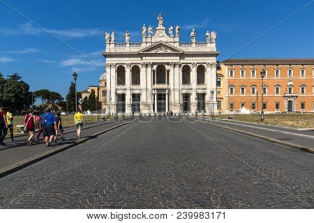 Rome, Italy - June 25, 2017: Basilica Of San Giovanni In Laterano (basilica Di San Giovanni In Later