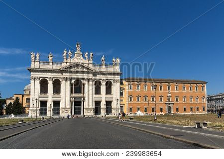 Rome, Italy - June 25, 2017: Basilica Of San Giovanni In Laterano (basilica Di San Giovanni In Later