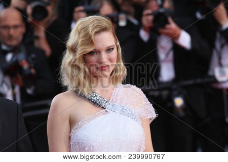 Lea Seydoux attends the screening of 'Everybody Knows and the opening gala during the 71st annual Cannes Film Festival at Palais des Festivals on May 8, 2018 in Cannes, France. 