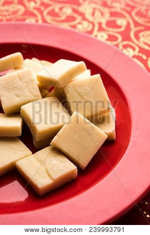 Shrikhand Vadi Or Bar Or Cake Is A Popular Maharashtrian Sweet Food