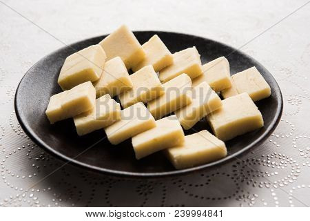 Shrikhand Vadi Or Bar Or Cake Is A Popular Maharashtrian Sweet Food