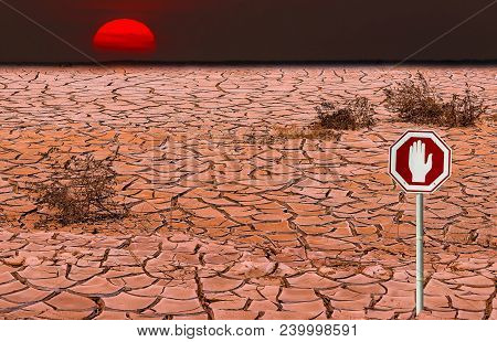 Global Warming And Heat-stressed Environments. Concept Of Drastic Climate Changing