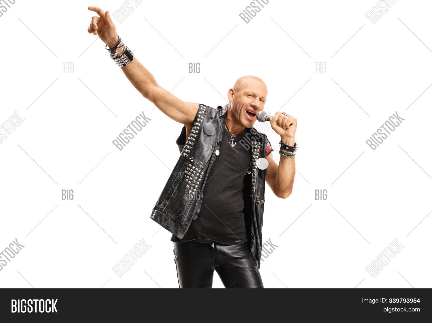 Bald Rock Star Male Image & Photo (Free Trial) Bigstock