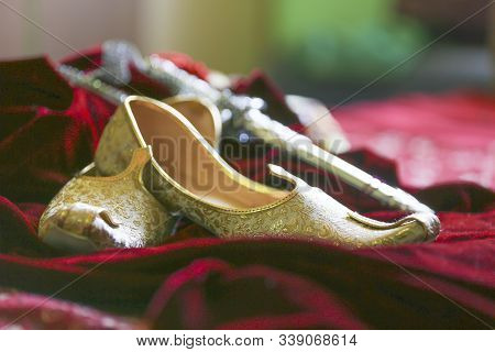 Traditional Indian Wedding Ceremony : Grooms Wedding Shoes