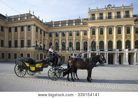 Schonbrunn Palace, German: Schloss Schonbrun, Baroque Summer Residence Of Habsburg Monarchs In Hietz