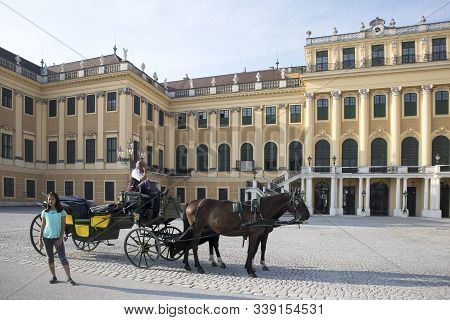 Schonbrunn Palace, German: Schloss Schonbrun, Baroque Summer Residence Of Habsburg Monarchs In Hietz