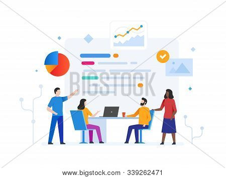 Coworking. Business Concept With Young People Using Laptops. Workflow, Growth, Graphics. Business De