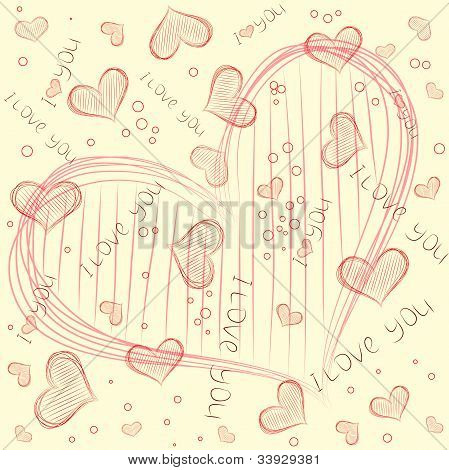 Modello vettoriale con cuore