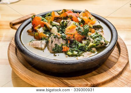 Chikhirtma - Traditional Georgian Soup. Made With Rich Chicken Broth