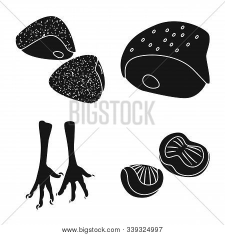 Vector Illustration Of Restaurant And Agriculture Icon. Set Of Restaurant And Raw Vector Icon For St