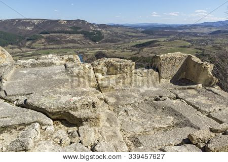 Perperikon, Bulgaria - March 17, 2019: Ruins At Archaeological Area Of Perperikon, Kardzhali Region,