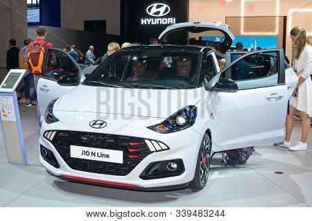 Frankfurt-september 19:  Hyundai I10 N Line At The Frankfurt International Motor Show On September 1