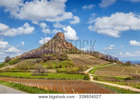 Rock Of Solutre (french: Roche De Solutre), Is A Limestone Slope 8 Km West Of Macon, France