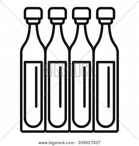 Ampule Set Icon. Outline Ampule Set Vector Icon For Web Design Isolated On White Background