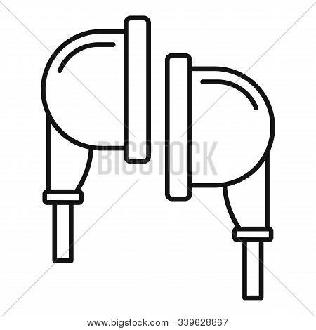 Dj Earbuds Icon. Outline Dj Earbuds Vector Icon For Web Design Isolated On White Background