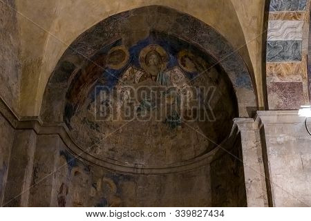 Jerusalem, Israel, December 07, 2019 : The Interior Of The Benedictine Abbey Of Abu Gosh In The Chec