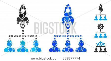 Rocket Space Community Composition Of Circle Elements In Different Sizes And Color Tints, Based On R