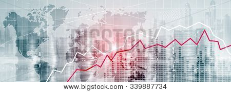 Financial Crysis Recession Economic Concept. Finance Wallpaper.