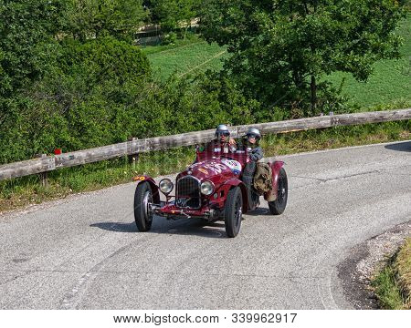 Pesaro Colle San Bartolo , Italy - May 17 - 2018 : Alfa Romeo Tipo B 2900 