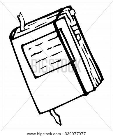 Notebook Icon. Vector Design. Diary And Sketchpad Symbol. Web. Graphic. Vector Stock Illustration