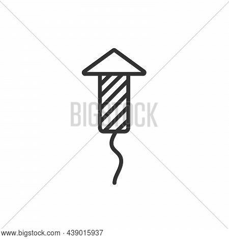 Fireworks Firecracker Icon. Celebration Symbol. Stock Vector Illustration Isolated On White Backgrou