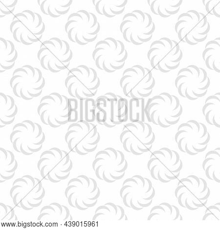 Pattern Of Gray Circles Flower Shape. Ornament Can Be Used For Gift Wrapping Paper, Pattern Fills, W
