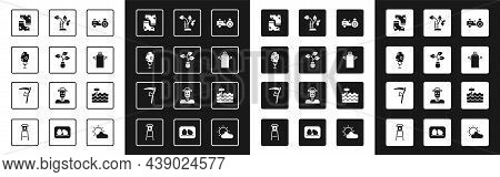 Set Tractor, Plant, Tree With Apple, Waterproof Rubber Boot, Can Container For Milk, Strawberry Bush