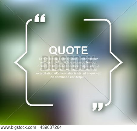 Quote Frames. Blank Template With Print Information Design Quotes. Vector Stock Illustration.