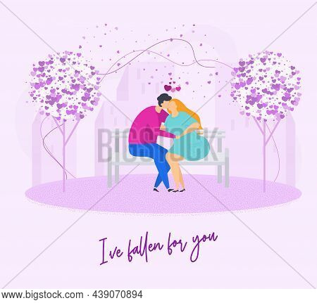 Heterosexual Couple In Love. Guy And A Girl On Date In The Spring City Park.