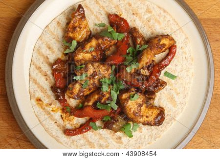 Kuřecí tikka chapatti zábal