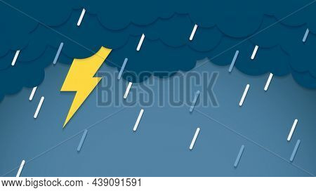 Lightning desktop wallpaper, pastel paper cut HD background
