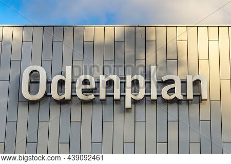 Stockholm, Sweden - November 5, 2021: A Sign With A Name Of Station At Odenplan, A Place In Stockhol