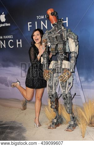 Cassady McClincy at the Apple Original Films' premiere of 'Finch' held at the Pacific Design Center in West Hollywood, USA on November 2, 2021.