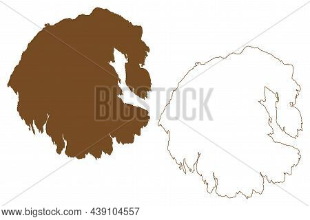 Rene-levasseur Island (canada, North America, Quebec Province) Map Vector Illustration, Scribble Ske
