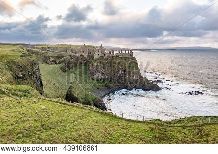 Dramatic Sky Above Dunluce Castle, County Antrim, Northern Ireland.