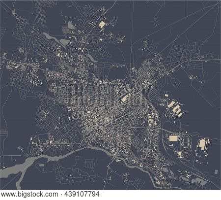 Map Of The City Of Zhytomyr, Ukraine