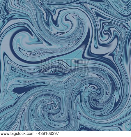 Seamless Twirly Swirly Abstract Liquid Marble Surface Pattern Design For Print