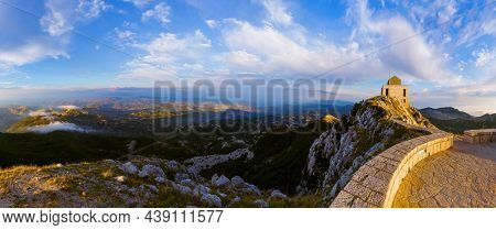 Lovcen Mountains National park on sunset in Montenegro