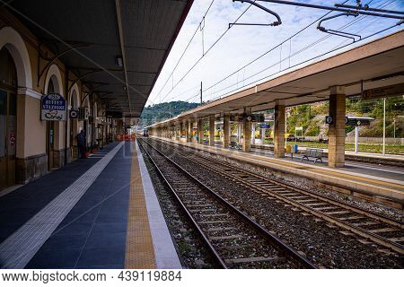 Railway Station Of Sapri At The Italian West Coast - Sapri, Italy - October 31, 2021