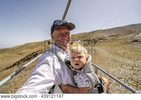 Cable Car From Ski Resort Sierra Nevada Through Sierra Nevada National Park, Andalusia, Spain