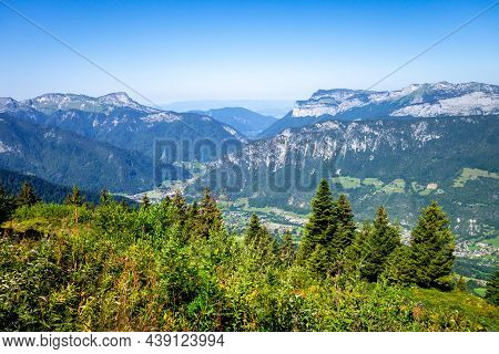 Mountain Landscape In La Clusaz, Haute-savoie, France