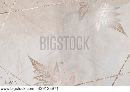 Glittery sickle spleenwort frame design resource