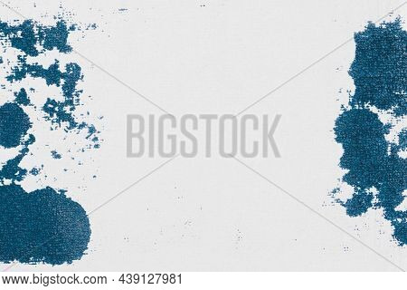 Gray border background with blue fabric stain