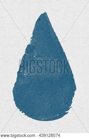 Water drop stamped on white fabric