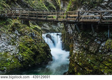 Vintgar Gorge (soteska Vintgar) In Triglav National Park In Slovenia