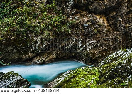 Vintgar Gorge (soteska Vintgar) In Triglav National Park In Slovenia
