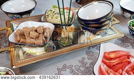 Celebrating A Muslim Holiday. Dinner At Eid Al-adha